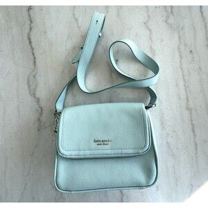 Kate Spade Run Around Large Flap Crossbody Bag Purse Blue Glow PXR00404